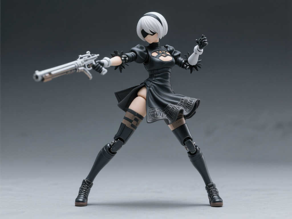 《尼尔:机械纪元》2B 15厘米可动模型精细再现标志性设计 《尼尔:机械纪元》2B 15厘米可动模型精细再现标志性设计